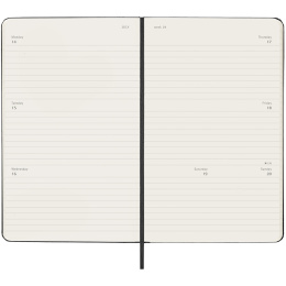 Kalenteri 18M Weekly Hard Cover Horisontell Large Black ryhmässä Paperit ja Lehtiöt / Kalenterit / 18 kk kalenterit @ Pen Store (135594)