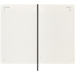 Kalenteri 18M Daily Soft Cover Large Black ryhmässä Paperit ja Lehtiöt / Kalenterit / 18 kk kalenterit @ Pen Store (135595)