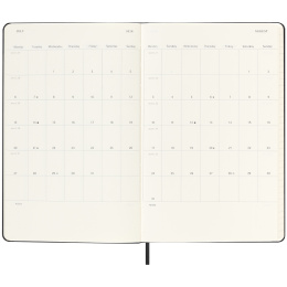 Kalenteri 18M Daily Hard Cover Large Black ryhmässä Paperit ja Lehtiöt / Kalenterit / 18 kk kalenterit @ Pen Store (135596)