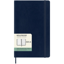 Kalenteri 18M WeekNote Soft Cover Large Sapphire Blue ryhmässä Paperit ja Lehtiöt / Kalenterit / 18 kk kalenterit @ Pen Store (135599)