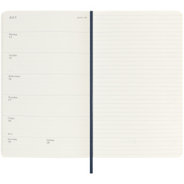 Kalenteri 18M WeekNote Soft Cover Large Sapphire Blue ryhmässä Paperit ja Lehtiöt / Kalenterit / 18 kk kalenterit @ Pen Store (135599)