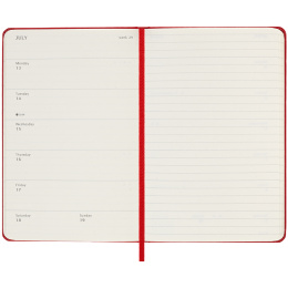 Kalenteri 18M WeekNote Hard Cover Pocket Red ryhmässä Paperit ja Lehtiöt / Kalenterit / 18 kk kalenterit @ Pen Store (135601)