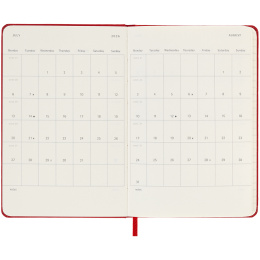 Kalenteri 18M WeekNote Hard Cover Pocket Red ryhmässä Paperit ja Lehtiöt / Kalenterit / 18 kk kalenterit @ Pen Store (135601)