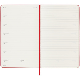Kalenteri 18M WeekNote Hard Cover Large Red ryhmässä Paperit ja Lehtiöt / Kalenterit / 18 kk kalenterit @ Pen Store (135602)