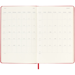 Kalenteri 18M WeekNote Hard Cover Large Red ryhmässä Paperit ja Lehtiöt / Kalenterit / 18 kk kalenterit @ Pen Store (135602)