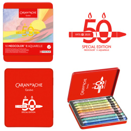 Neocolor II Aquarelle 50 Years Pastel 10-sarja ryhmässä Taiteilijatarvikkeet / Taiteilijavärit / Pastellivärit / Vahapastellit @ Pen Store (135631)