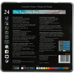 The Aquarino Box vesiväripakkaus 24 osaa ryhmässä Kynät / Taiteilijakynät / Akvarellikynät @ Pen Store (135647)