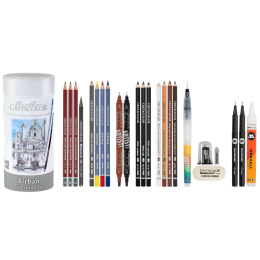 Cretacolor Urban Sketching Setti 22 osaa ryhmässä Kynät / Taiteilijakynät / Luonnostelukynät @ Pen Store (135649)