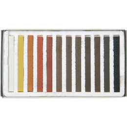 Pastelliliidut Kovat Ruskea/Punainen 12 kpl setti ryhmässä Taiteilijatarvikkeet / Liidut ja lyijyt / Pastelliliidut @ Pen Store (135651)