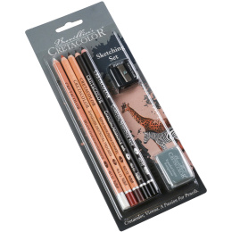 Luonnos-setti 7 osaa ryhmässä Taiteilijatarvikkeet / Liidut ja lyijyt / Hiilikynät ja hiilet @ Pen Store (135652)