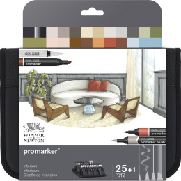 Promarker Interiors Wallet 25-setti ryhmässä Kynät / Taiteilijakynät / Maalitussit @ Pen Store (135656)