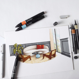 Promarker Interiors Wallet 25-setti ryhmässä Kynät / Taiteilijakynät / Maalitussit @ Pen Store (135656)