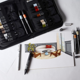 Promarker Interiors Wallet 25-setti ryhmässä Kynät / Taiteilijakynät / Maalitussit @ Pen Store (135656)