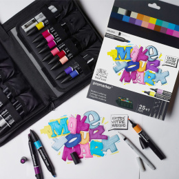 Promarker Modern Lettering Wallet 25-setti ryhmässä Kynät / Taiteilijakynät / Maalitussit @ Pen Store (135657)