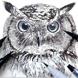 Inktober Illustration Basic 5-setti ryhmässä Kynät / Taiteilijakynät / Sivellinkynät @ Pen Store (135666)