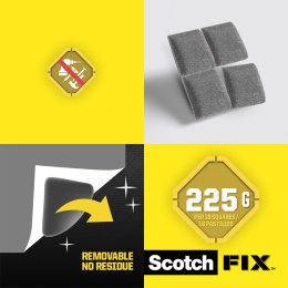 Scotch-FIX Irrotettavat kiinnitystyynyt 12,7x12,7 mm 64 kpl ryhmässä Askartelu ja Harrastus / Harrastustarvikkeet / Teippi / Kiinnitystyynyt @ Pen Store (135681)
