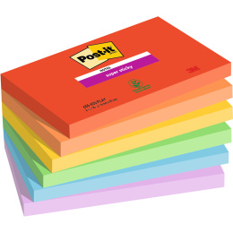 Post-it Super Sticky 76x127 Värisekoitus Playful 6-pakkaus ryhmässä Paperit ja Lehtiöt / Kirjoitus ja muistiinpanot / Post-it ja muistilaput @ Pen Store (135720)