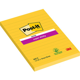 Post-It Super Sticky 102x152 Keltainen viivoitettu ryhmässä Paperit ja Lehtiöt / Kirjoitus ja muistiinpanot / Post-it ja muistilaput @ Pen Store (135727)