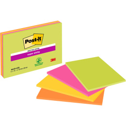 Post‑it Super Sticky 152×101 Meeting värisekoitus Neon 4‑pakkaus ryhmässä Paperit ja Lehtiöt / Kirjoitus ja muistiinpanot / Post-it ja muistilaput @ Pen Store (135734)