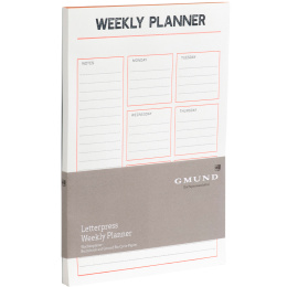 Letterpress Weekly Planner ryhmässä Paperit ja Lehtiöt / Kirjoitus ja muistiinpanot / Post-it ja muistilaput @ Pen Store (135794)