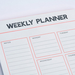 Letterpress Weekly Planner ryhmässä Paperit ja Lehtiöt / Kirjoitus ja muistiinpanot / Post-it ja muistilaput @ Pen Store (135794)