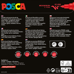 Posca Brush PC-5BR 8-setti ryhmässä Kynät / Taiteilijakynät / Maalitussit @ Pen Store (135920)
