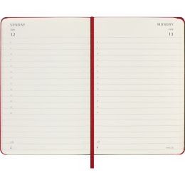 Kalenteri 12M Daily 2026 Hardcover Pocket Red ryhmässä Paperit ja Lehtiöt / Kalenterit / 12 kk kalenterit @ Pen Store (136093)