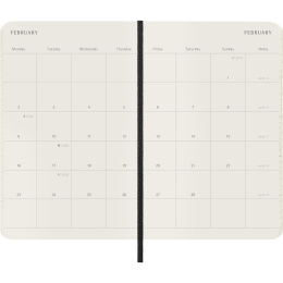 Kalenteri 12M Monthly 2026 Softcover Pocket Black ryhmässä Paperit ja Lehtiöt / Kalenterit / 12 kk kalenterit @ Pen Store (136098)
