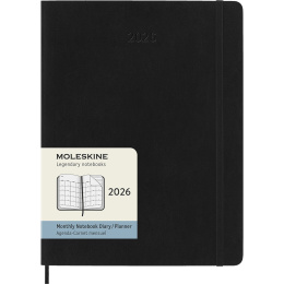 Kalenteri 12M Monthly 2026 Softcover XL Black ryhmässä Paperit ja Lehtiöt / Kalenterit / 12 kk kalenterit @ Pen Store (136099)