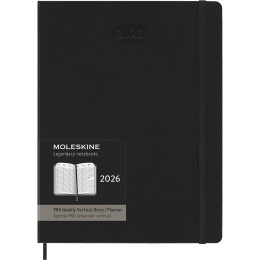 Kalenteri 12M Weekly Vertical PRO 2026 Hardcover XL Black ryhmässä Paperit ja Lehtiöt / Kalenterit / 12 kk kalenterit @ Pen Store (136101)