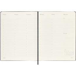 Kalenteri 12M Weekly Vertical PRO 2026 Hardcover XL Black ryhmässä Paperit ja Lehtiöt / Kalenterit / 12 kk kalenterit @ Pen Store (136101)