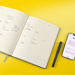 Kalenteri 12M M+ Digital Planner Weekly Vertical 2026 XL Black ryhmässä Paperit ja Lehtiöt / Kalenterit / 12 kk kalenterit @ Pen Store (136102)