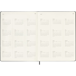 Kalenteri 12M M+ Digital Planner Weekly Vertical 2026 XL Black ryhmässä Paperit ja Lehtiöt / Kalenterit / 12 kk kalenterit @ Pen Store (136102)