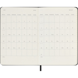 Kalenteri 12M Weekly Horizontal 2026 Hardcover Pocket Black ryhmässä Paperit ja Lehtiöt / Kalenterit / 12 kk kalenterit @ Pen Store (136108)