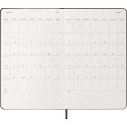 Kalenteri 12M Weekly Notebook 2026 Hardcover Large Black ryhmässä Paperit ja Lehtiöt / Kalenterit / 12 kk kalenterit @ Pen Store (136110)