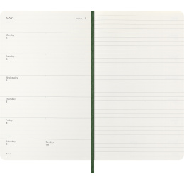 Kalenteri 12M Weekly Notebook 2026 Softcover Large Myrtle Green ryhmässä Paperit ja Lehtiöt / Kalenterit / 12 kk kalenterit @ Pen Store (136113)