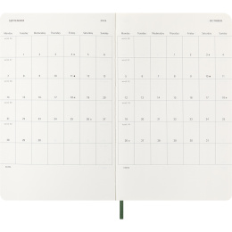 Kalenteri 12M Weekly Notebook 2026 Softcover Large Myrtle Green ryhmässä Paperit ja Lehtiöt / Kalenterit / 12 kk kalenterit @ Pen Store (136113)