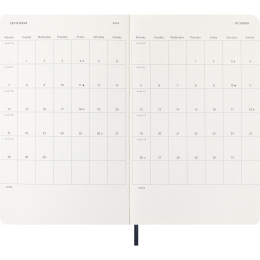 Kalenteri 12M Weekly Notebook 2026 Softcover Large Sapphire Blue ryhmässä Paperit ja Lehtiöt / Kalenterit / 12 kk kalenterit @ Pen Store (136114)