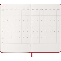 Kalenteri 12M Weekly Notebook 2026 Hardcover Large Red ryhmässä Paperit ja Lehtiöt / Kalenterit / 12 kk kalenterit @ Pen Store (136115)