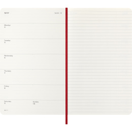 Kalenteri 12M Weekly Notebook 2026 Softcover Large Red ryhmässä Paperit ja Lehtiöt / Kalenterit / 12 kk kalenterit @ Pen Store (136116)