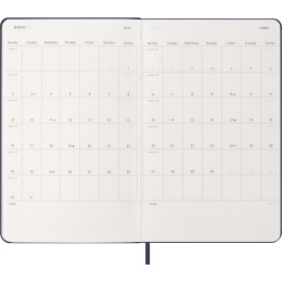 Kalenteri 12M Weekly Notebook 2026 Hardcover Large Sapphire Blue ryhmässä Paperit ja Lehtiöt / Kalenterit / 12 kk kalenterit @ Pen Store (136117)