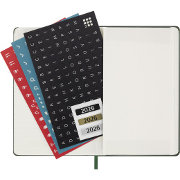 Kalenteri 12M Weekly Notebook 2026 Hardcover Pocket Myrtle Green ryhmässä Paperit ja Lehtiöt / Kalenterit / 12 kk kalenterit @ Pen Store (136120)