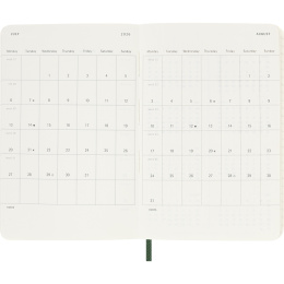 Kalenteri 12M Weekly Notebook 2026 Softcover Pocket Myrtle Green ryhmässä Paperit ja Lehtiöt / Kalenterit / 12 kk kalenterit @ Pen Store (136121)