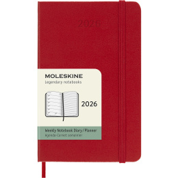 Kalenteri 12M Weekly Notebook 2026 Hardcover Pocket Red ryhmässä Paperit ja Lehtiöt / Kalenterit / 12 kk kalenterit @ Pen Store (136123)