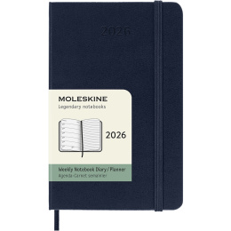 Kalenteri 12M Weekly Notebook 2026 Hardcover Pocket Sapphire Blue ryhmässä Paperit ja Lehtiöt / Kalenterit / 12 kk kalenterit @ Pen Store (136125)