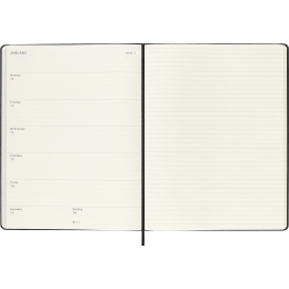 Kalenteri 12M Weekly Notebook 2026 Hardcover XL Black ryhmässä Paperit ja Lehtiöt / Kalenterit / 12 kk kalenterit @ Pen Store (136126)