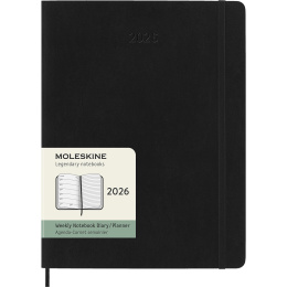Kalenteri 12M Weekly Notebook 2026 Softcover XL Black ryhmässä Paperit ja Lehtiöt / Kalenterit / 12 kk kalenterit @ Pen Store (136127)