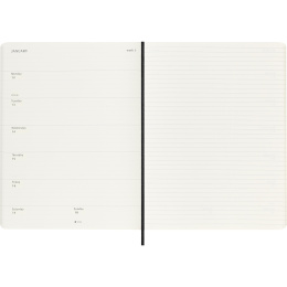Kalenteri 12M Weekly Notebook 2026 Softcover XL Black ryhmässä Paperit ja Lehtiöt / Kalenterit / 12 kk kalenterit @ Pen Store (136127)