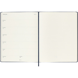 Kalenteri 12M Weekly Notebook 2026 Hardcover XL Sapphire Blue ryhmässä Paperit ja Lehtiöt / Kalenterit / 12 kk kalenterit @ Pen Store (136128)