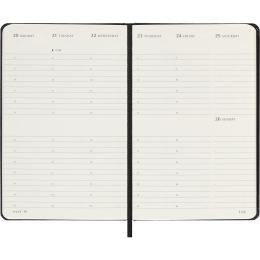 Kalenteri 12M Weekly Vertical 2026 Hardcover Pocket Black ryhmässä Paperit ja Lehtiöt / Kalenterit / 12 kk kalenterit @ Pen Store (136131)